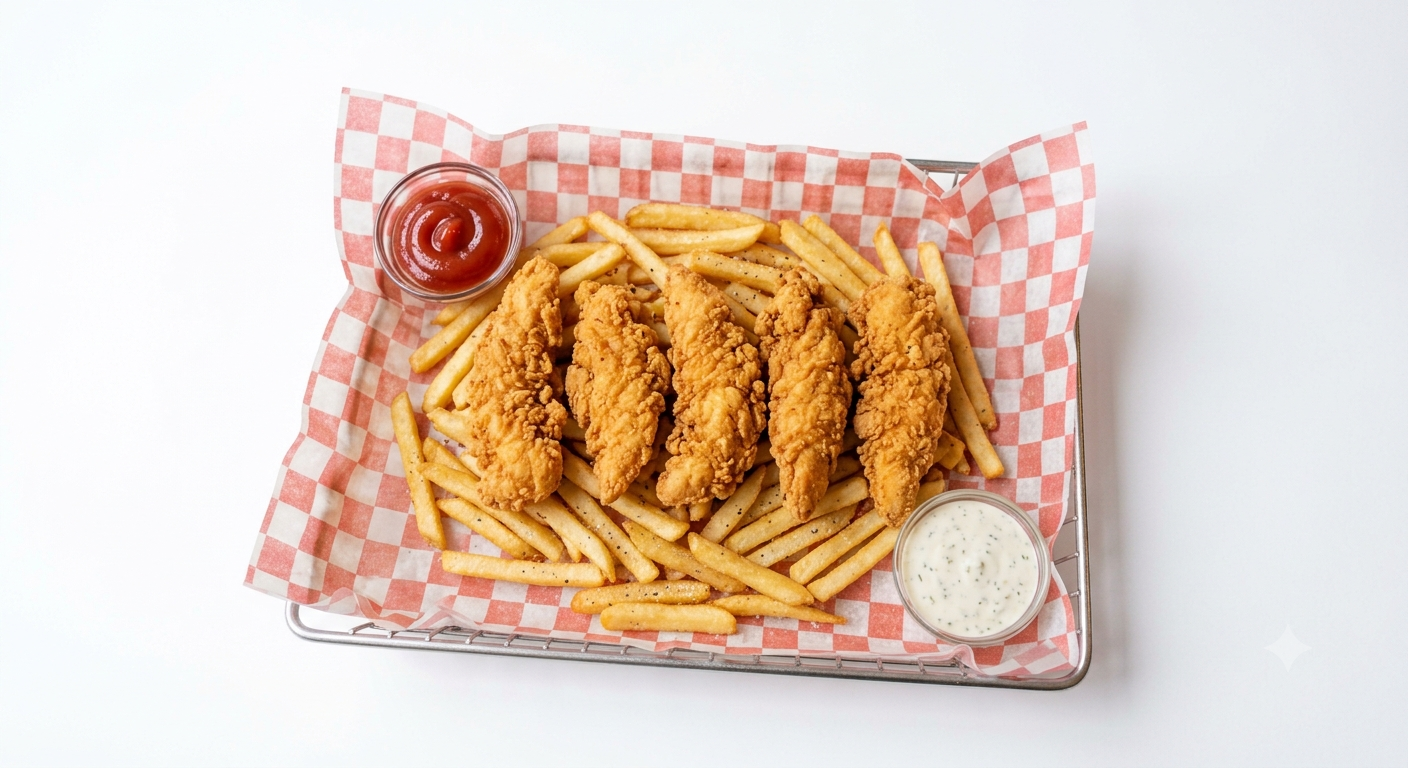 5 pièces tenders spicy avec frites